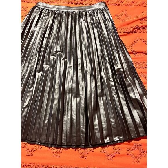 Leather skirt faux Monteau Los Angeles size large black - Picture 10 of 10